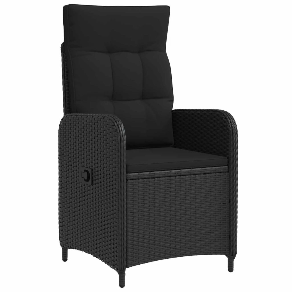 Set da pranzo per esterni 7 pz Nero 3422269