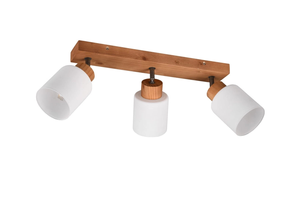Faretto soffitto ASSAM legno chiaro bianco 3xE14 RL