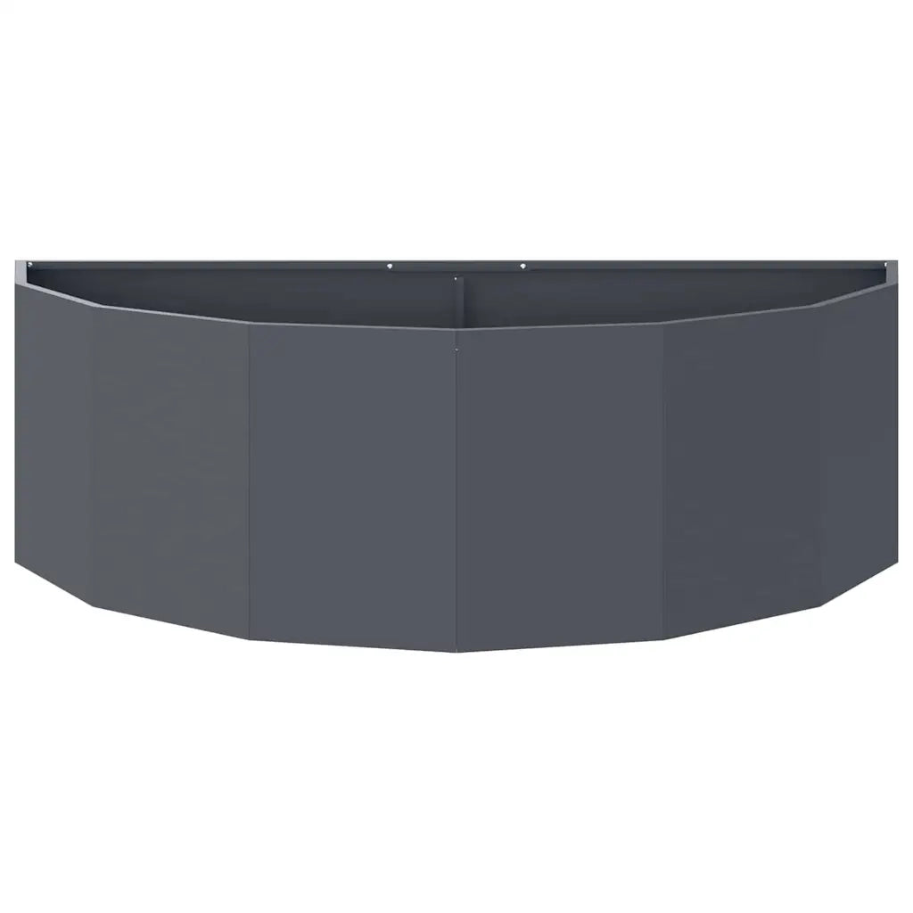 Fioriera | Cassetta per fiori | Vaso Antracite 120 x 60 x 35 cm Acciaio