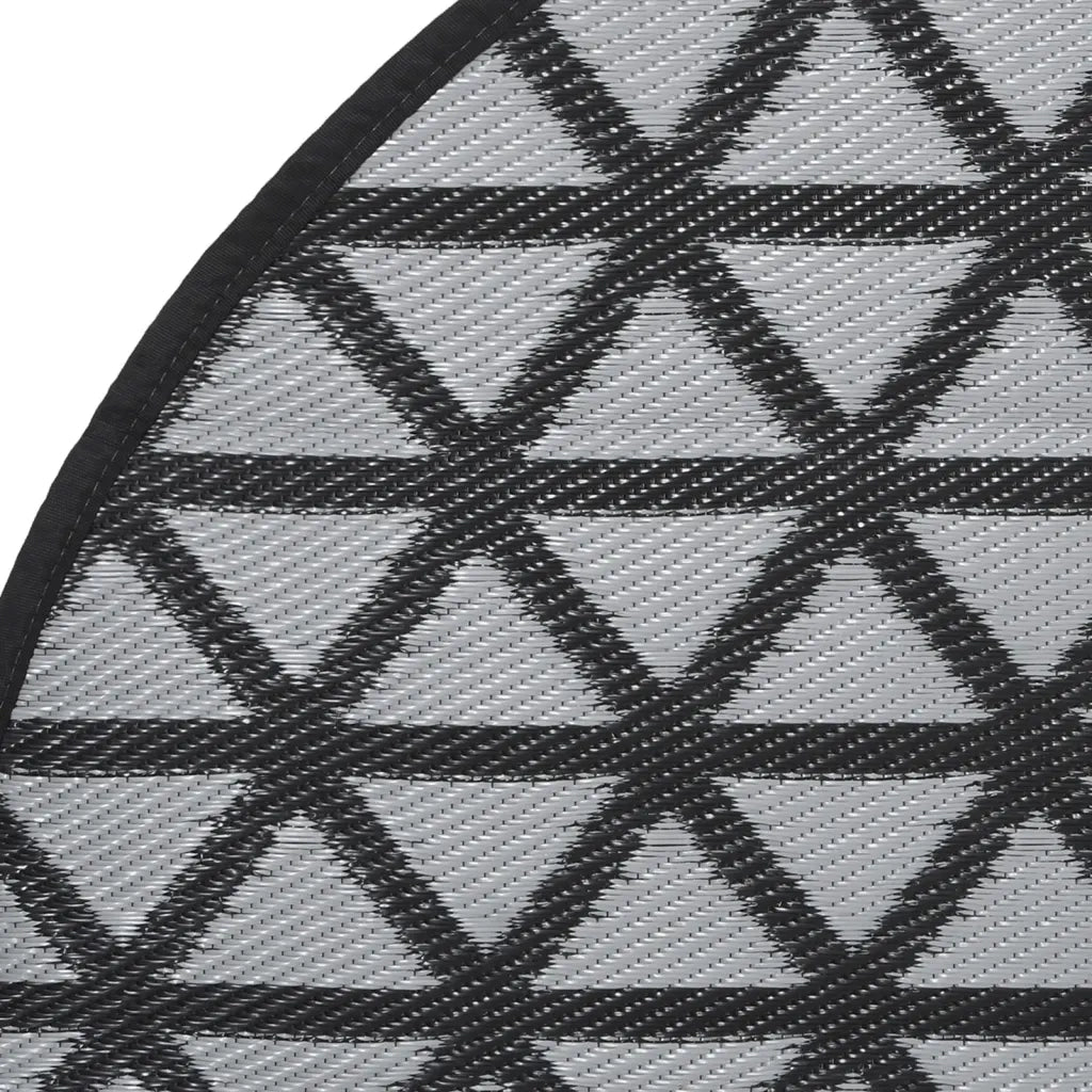 Tappeto da Esterni ARAKIL Nero Ø160 cm in PP 368463