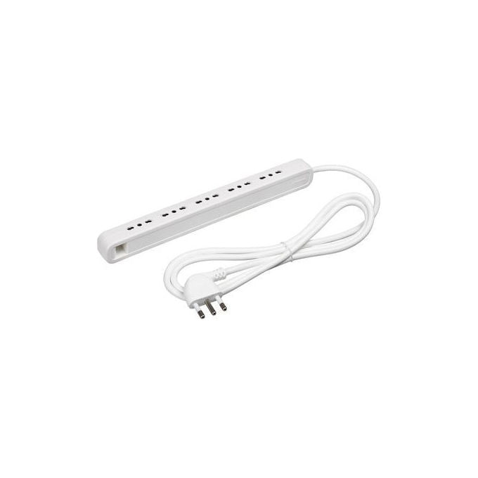 Bticino multipresa ultraslim 3630USD, 5 prese 10A, cavo 1,5 m, spina salvaspazio, fissaggio a muro, bianca