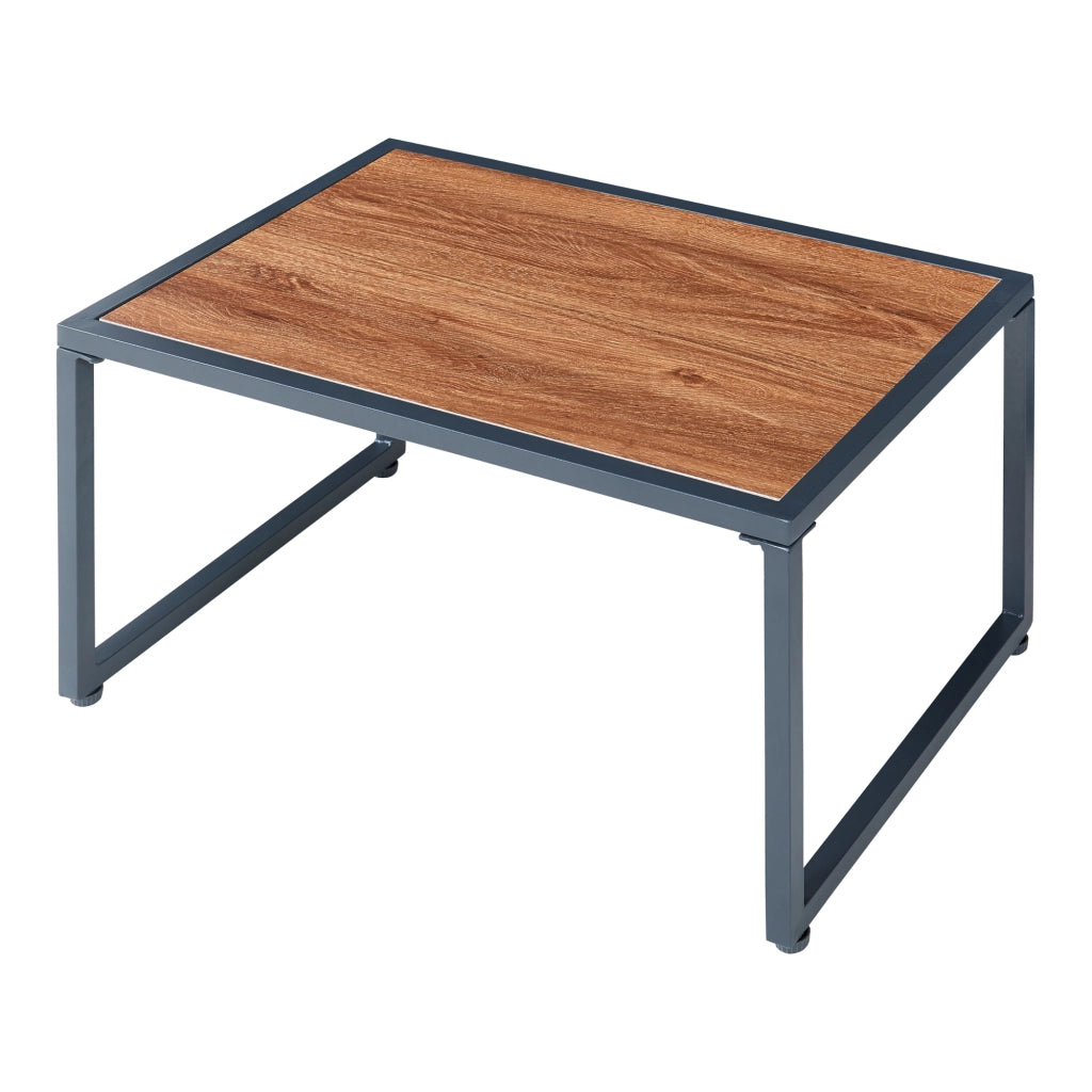Set Salottino per Esterno Karg Divano Modulare a 3 pezzi e Tavolino con Piano in SPC Rovere Mobili da Giardino - Grigio