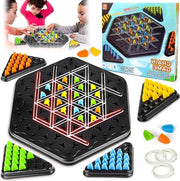 Gioco da Tavolo Interattivo a Tre - Strategia del Tris - Cinture in Gomma - Gioco della Tripla Freccia - Festa di Famiglia