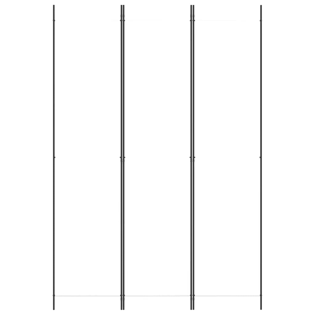 Divisorio a 3 Pannelli-Set di 3 pannelli Paravento bianco 150x220 cm in Tessuto