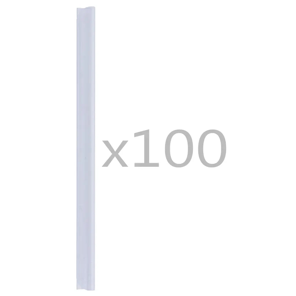 Clip per Strisce Recinzioni 100 pz in PVC Trasparente 45476