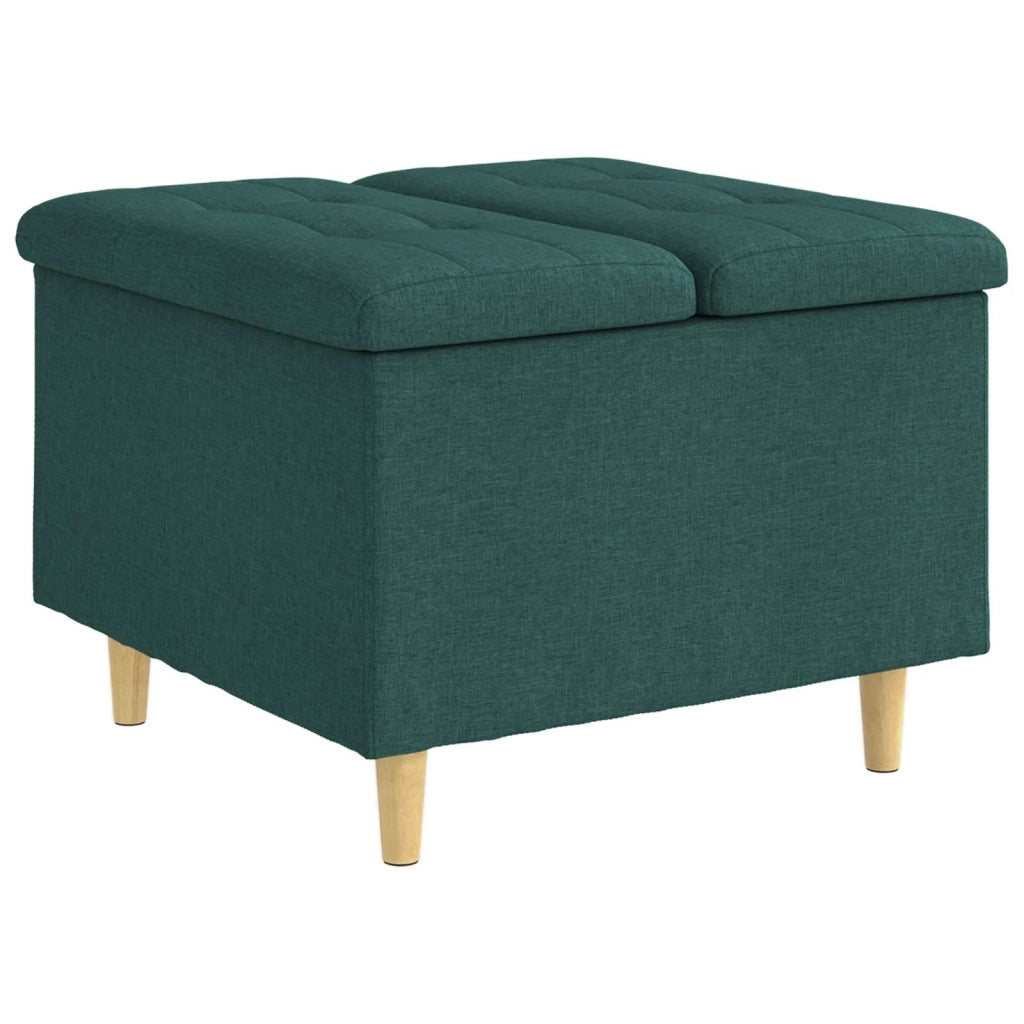 Pouf contenitore Verde Scuro 60 x 60 x 45 cm Tessuto