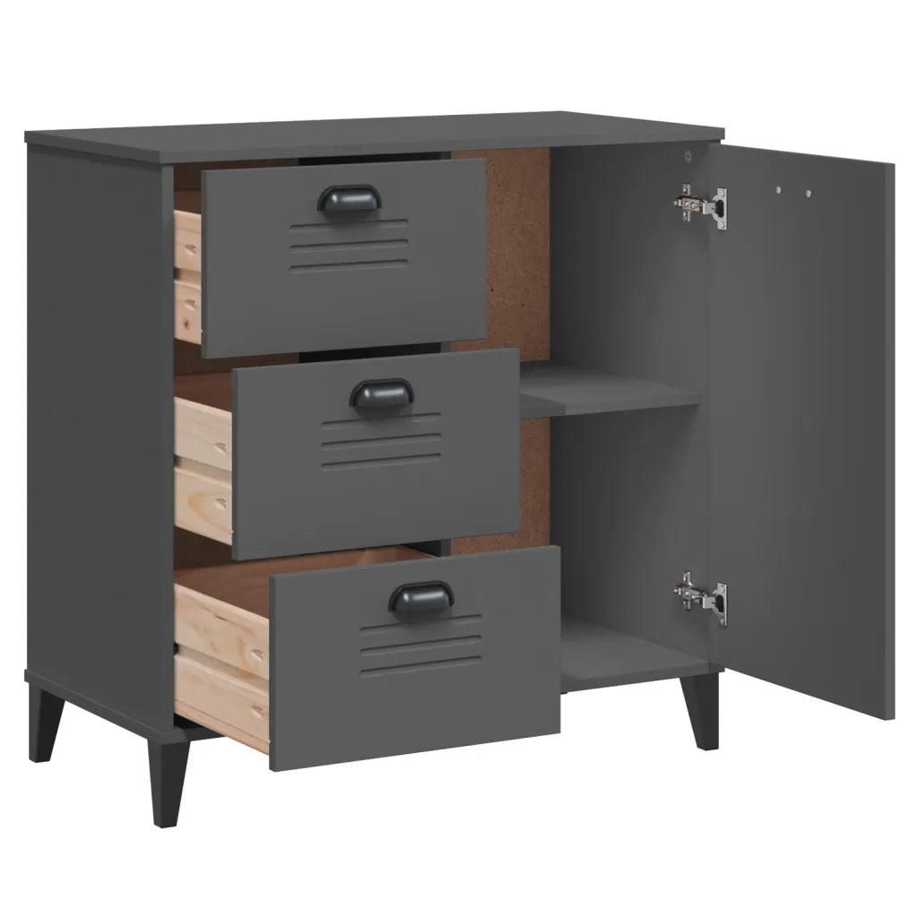 Credenza VIKEN Antracite 80x40x80 cm in Legno Multistrato 374940