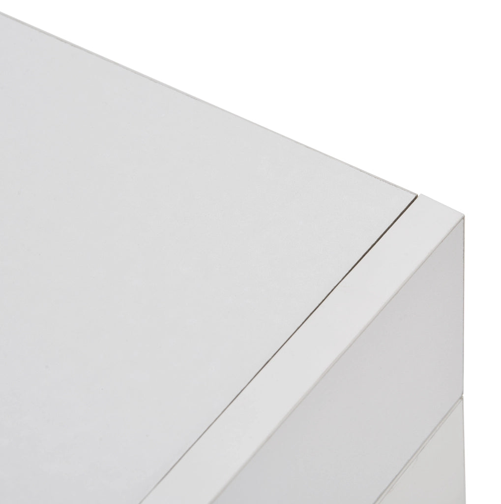 Credenza ULEVR 108x40x92 cm bianca con 2 ante, vani aperti, LED multicolore e porta USB