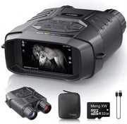 Nachtkijker Verrekijker Infrarood con Portata di 300 metri - Interfaccia USB - Slot TF per schede di memoria - Memoria di registrazione - Obiettivo - Lente: 25 mm - Zoom fino a 6x - Dimensioni: 136 x 153 x 56 mm