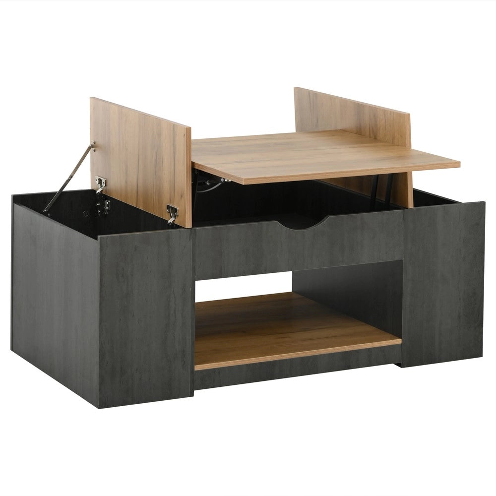 Tavolino da Caff¨¨ con Funzione Sollevabile ¨C MINIMAL ¨C Grigio, Design Moderno, 109.5 cm