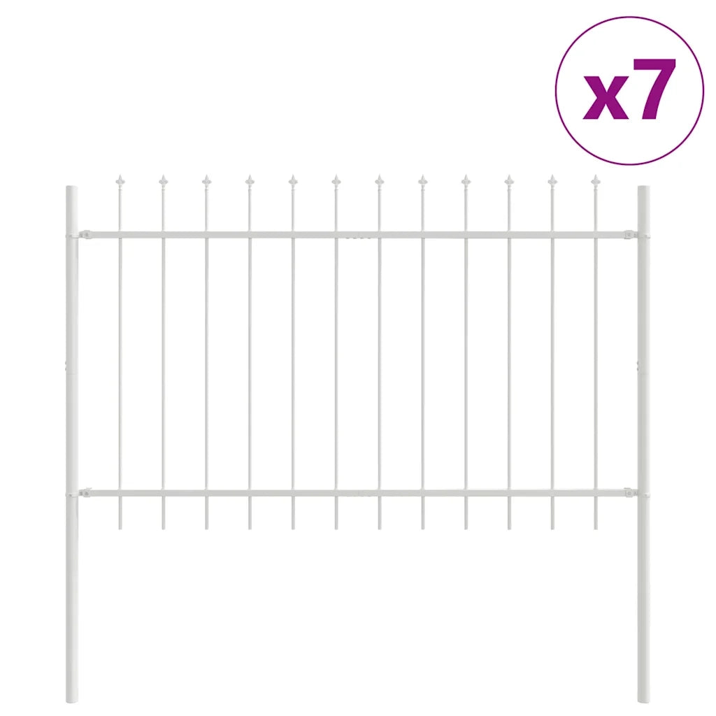 Recinzione per Giardino 7 pcs Bianco 11,9 x 0,8 m 3334139
