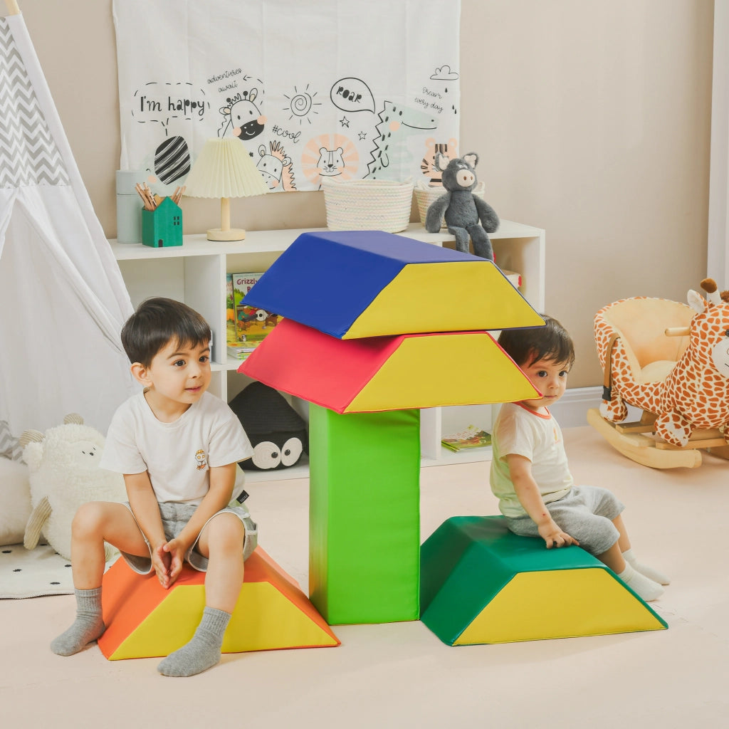 Blocchi di Costruzione in Schiuma per Bambini 12-36 Mesi ¨C zephmum ¨C 48x19x48 cm Multicolore