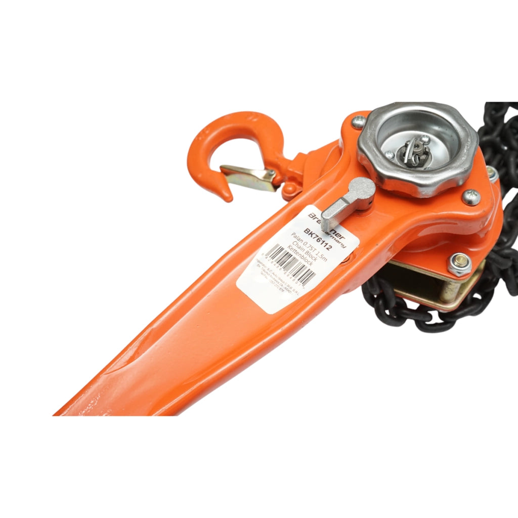 Paranco manuale a leva da 1500 kg, catena da 1,5 m, gancio di sicurezza Breckner Germany