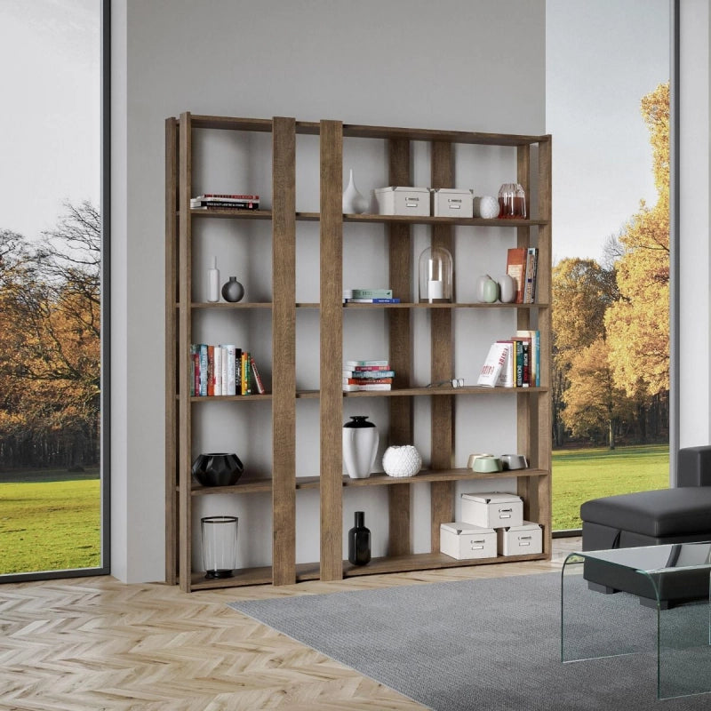 Composizione Libreria E Kato 6R 8 fasce lunghe - Noce