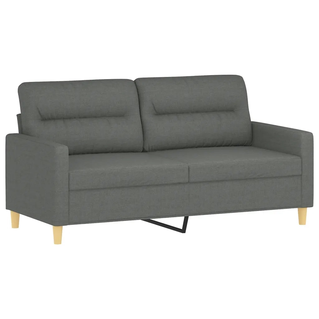 Set di Divani 3 pz con Cuscini Grigio Scuro in Tessuto 3201593