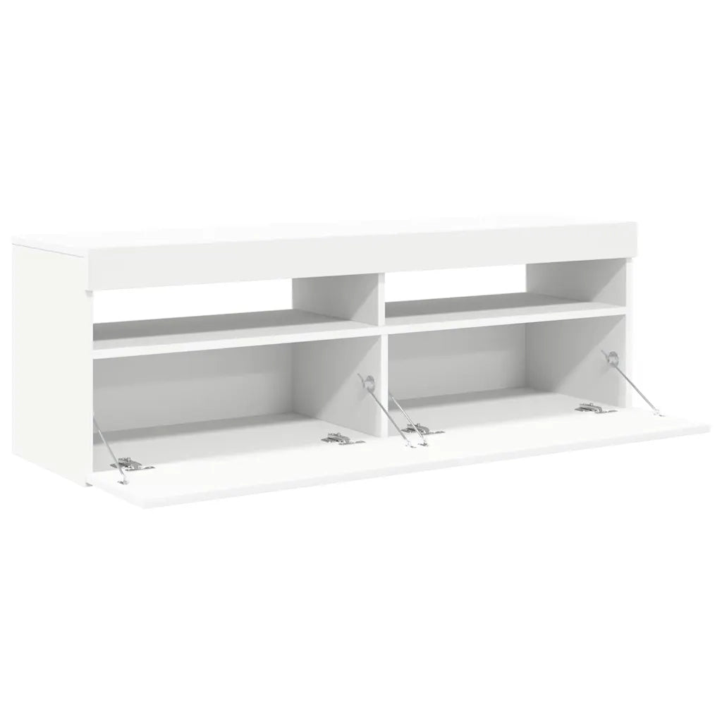 Mobile TV | Armadietto TV | Mobile Porta TV con Luci LED Bianco 120x35x40 cm