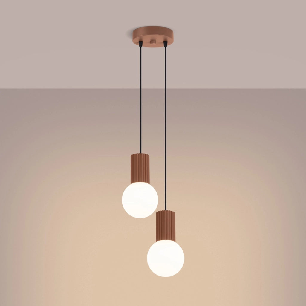 Lampada a sospensione HALO 2P mocca