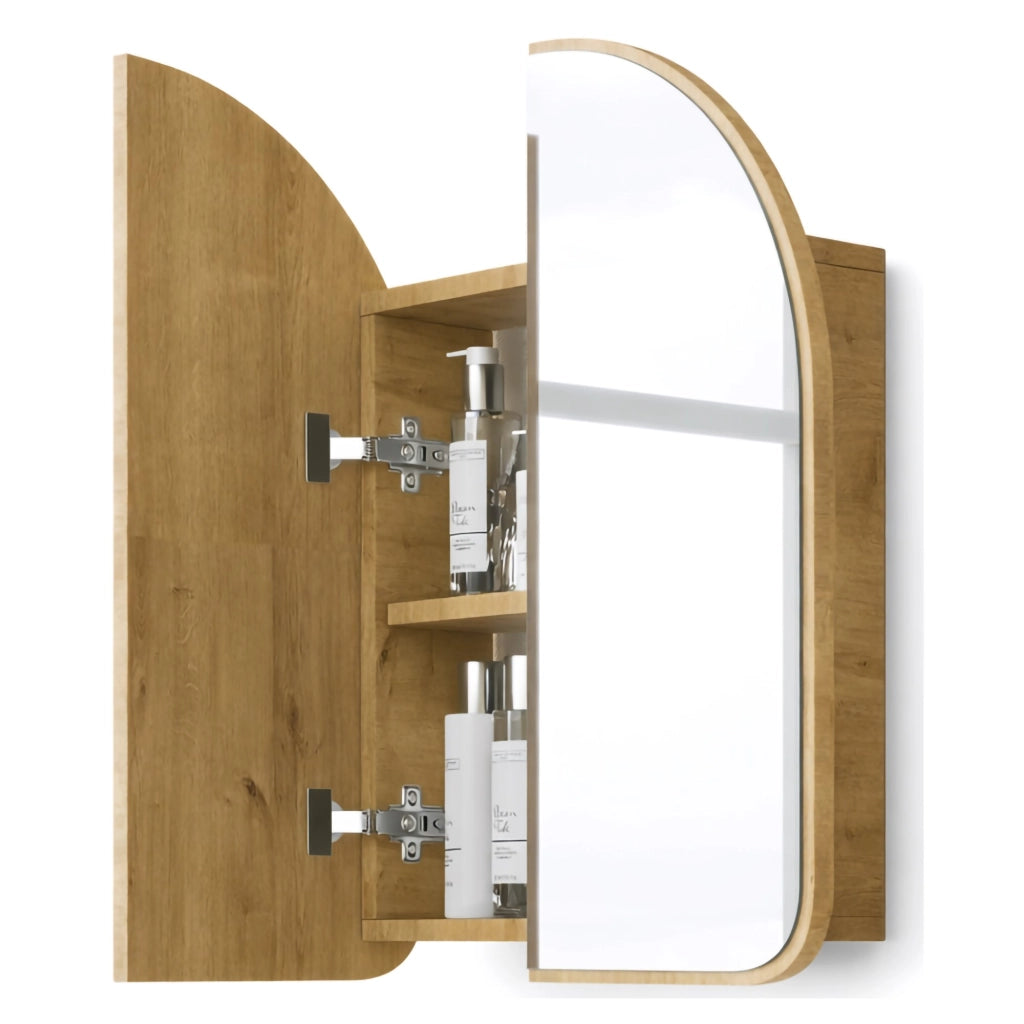 Vigano, Mobile Pensile Specchio Incluso, 60x70h cm Marrone Rovere