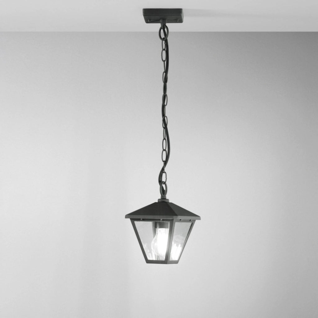 SOSPENSIONE PRISMA ANTRACITE 1 LUCE ATTACCO E27 IP44 16X16X83CM