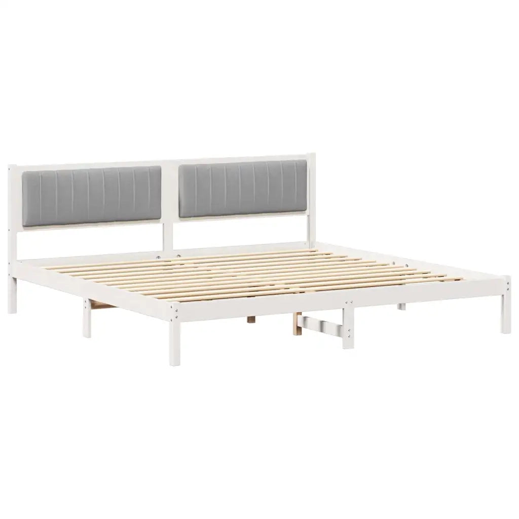Struttura del letto Grigio chiaro 200 x 200 cm Pino massello 3394242