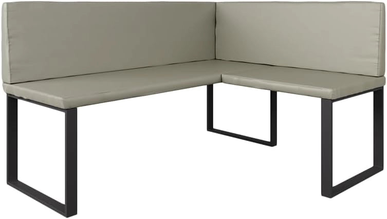 panca ad angolo Ravon, Antracite, 150 x 150 cm, adatta come panca da pranzo per cucine e zone pranzo