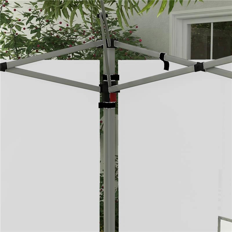 PARETI PER GAZEBO 3X3 O 3X4 CON FINESTRELLE INCLUSE, IN PLASTICA E TESSUTO OXFORD, 295X195 CM, BIANCO