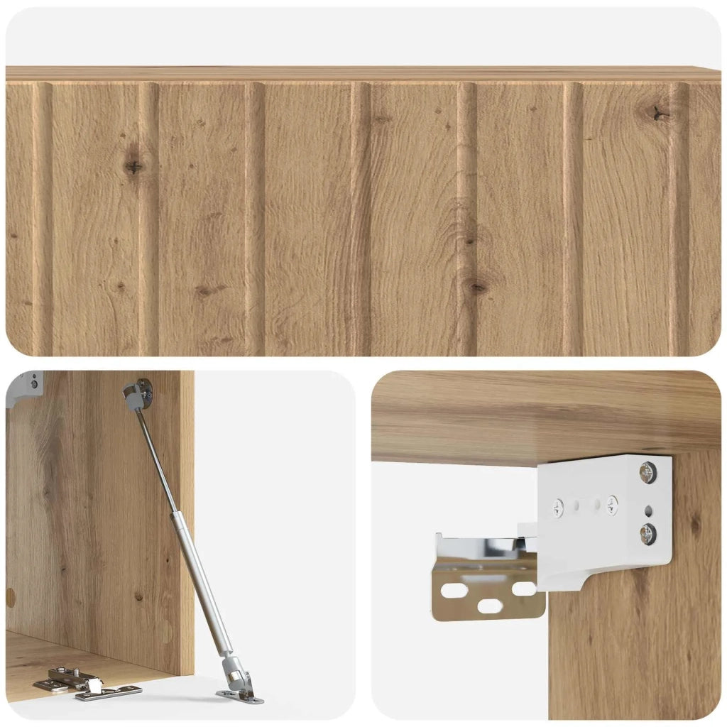 Mobile Porta TV da Muro Rovere Artigianale 98 x 31 x 30 cm 898394