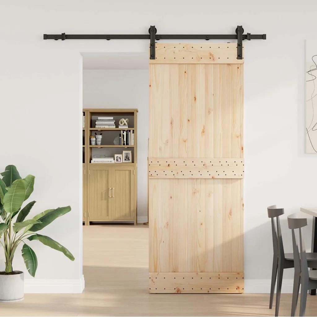 Kit di Binari per Porte Scorrevoli 183 cm Acciaio Nero CFW4996773