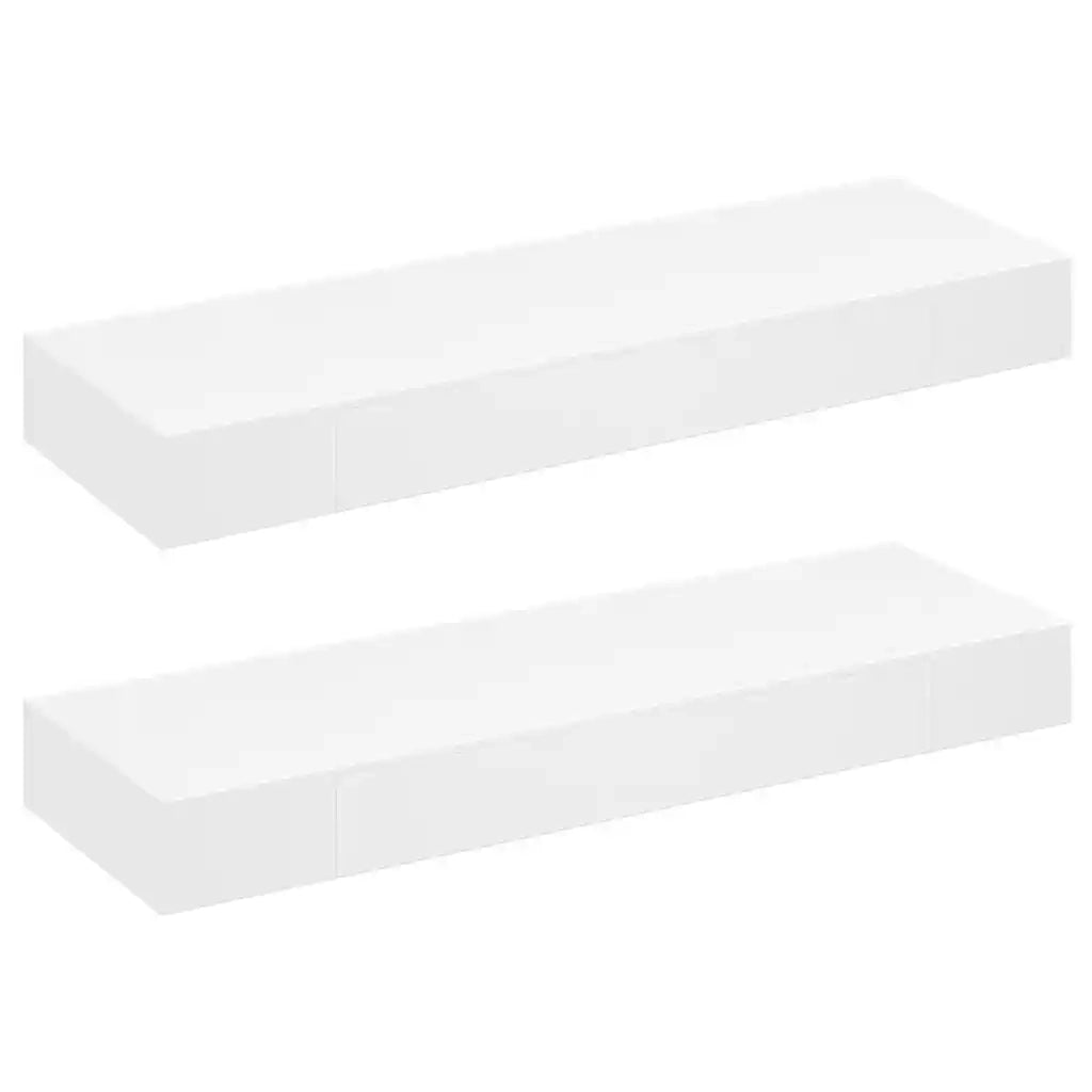 Mensole con Cassetti 2 pz Bianco 80 cm cod mxl 54296