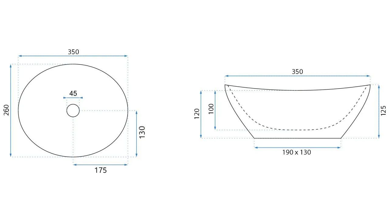 Lavabo Da Appoggio Rea Sofia Mini Shiny Aiax