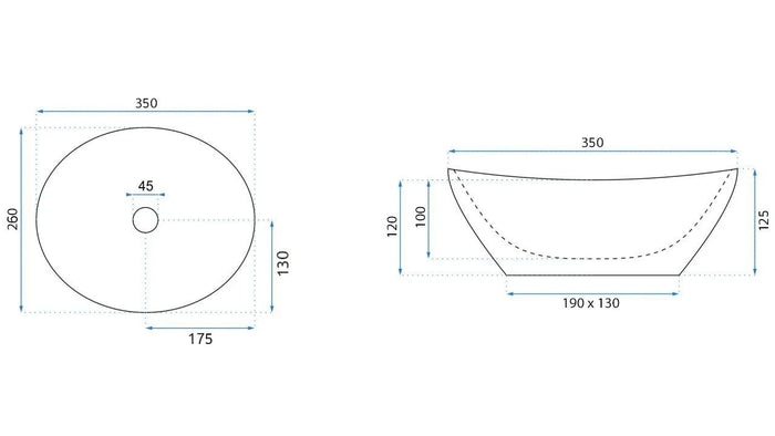 Lavabo Da Appoggio Rea Sofia Mini Shiny Aiax