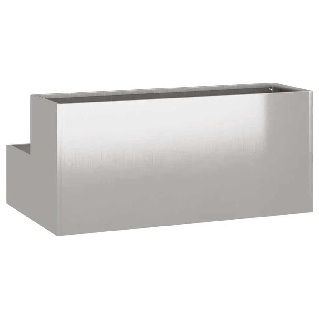 Vaso da giardino Argento 100 x 60 x 45 cm Acciaio inossidabile 865873