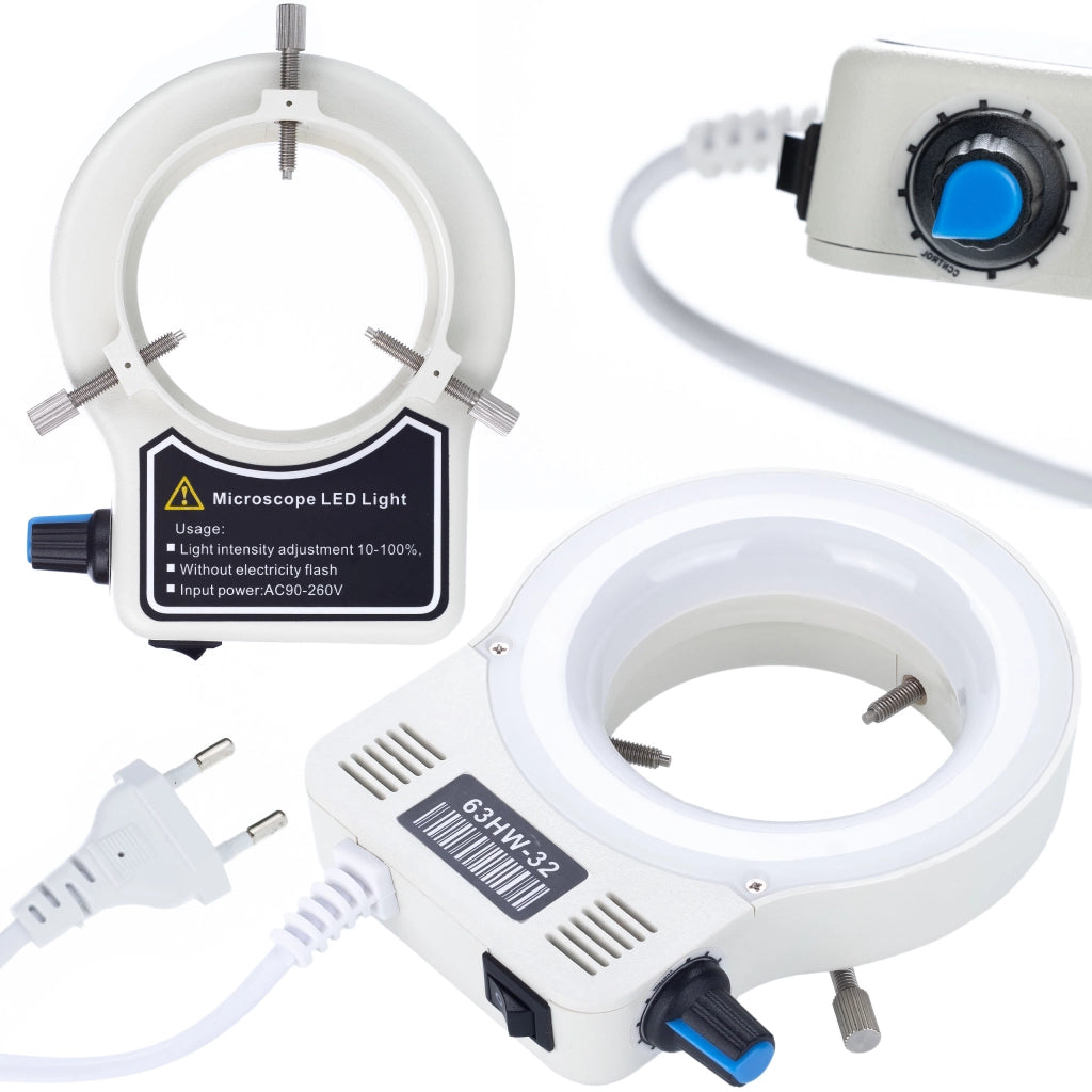 Illuminatore per Microscopio 32xLED – Regolabile con Dimmer | Diametro 60-95 mm