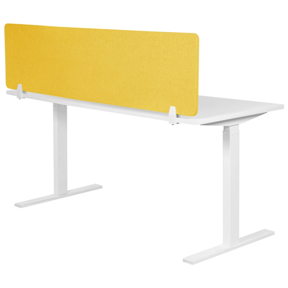 Pannello Divisorio Fonoassorbente per scrivania in PET giallo 160 x 40 cm tavolo ufficio