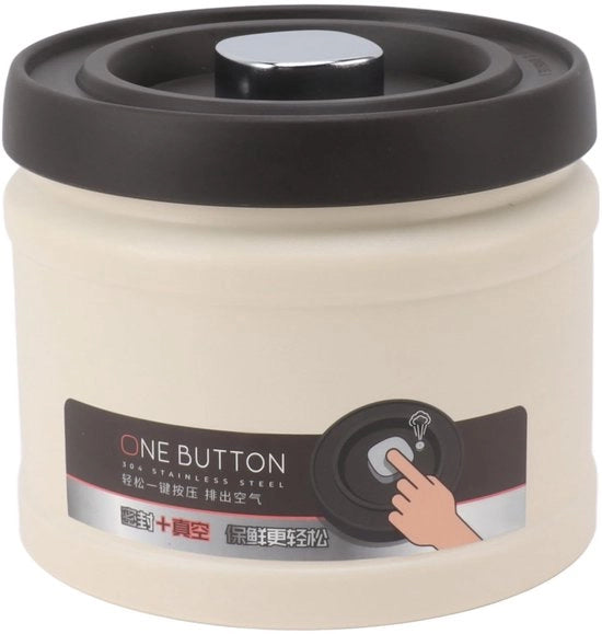 Contenitore di Caffè/Vero in Acciaio Inossidabile - 1100ml - Chiusura Ermetica a Vuoto - Adatto per Caffè/Tea
