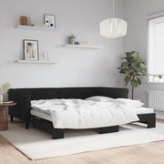 Divano Letto con Letto Estraibile Nero 100x200 cm in Velluto 3197782