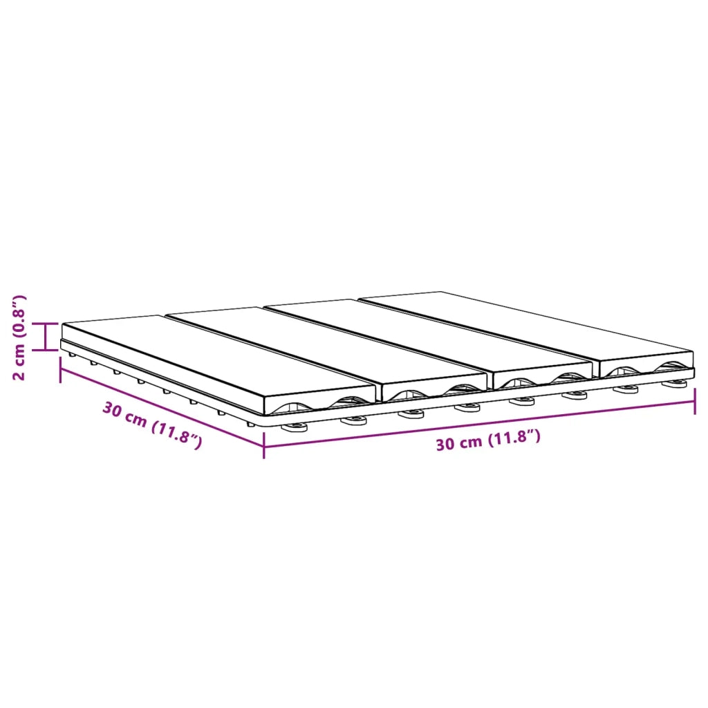 Piastrella per Decking Design 3D 11 pz Nero 30 x 30 cm WPC CFW9381867