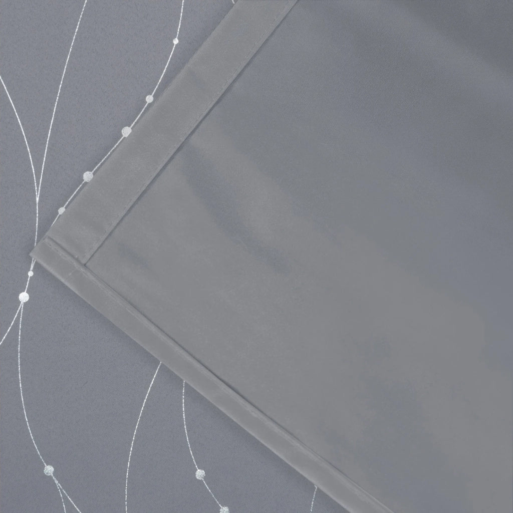 IDMarket - Set di 2 tende termiche grigio antracite a motivo curvo 140x240 cm