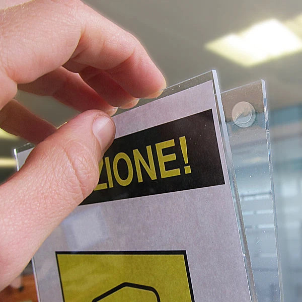 Porta avvisi tasca da vetro per porte Aziende Uffici - A3 verticale