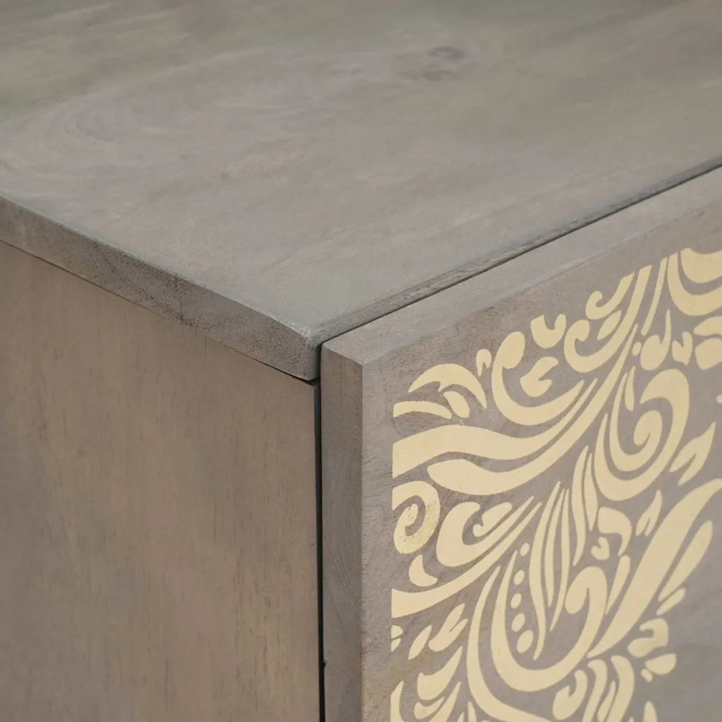Comodino con porta 2 pz-Set di 2 Tavolino da notte Grigio 40 x 33 x 46 cm