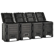Compostiera da Giardino Nera 1600 L CFW9438607