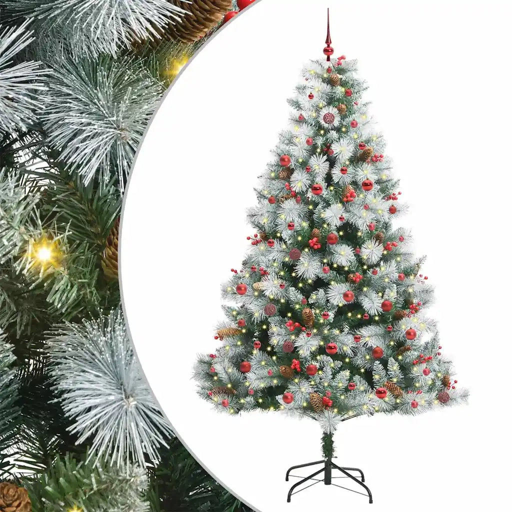 Albero di Natale artificiale Verde e bianco 240 cm 3395197