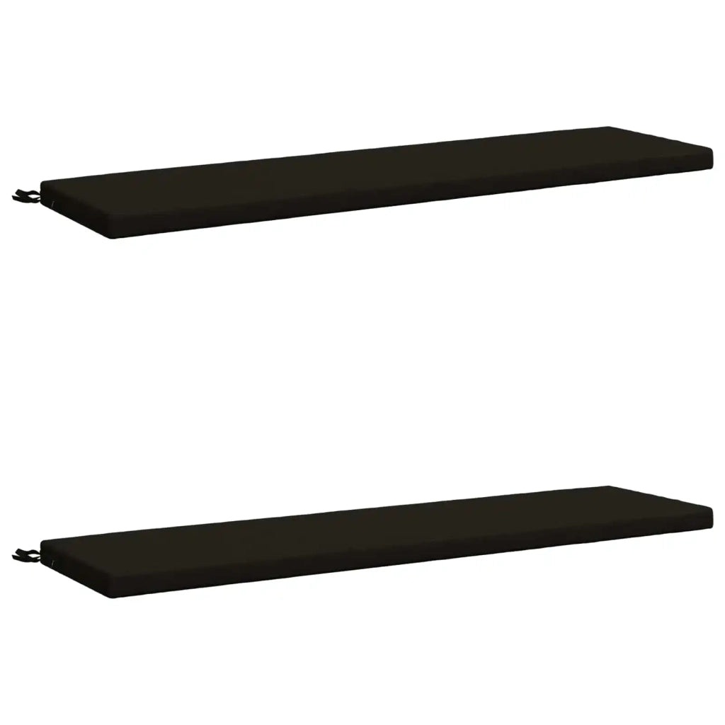 Cuscini per Panchina a 2 Pezzi SOEST 2 pz 100% Poliestere Nero 949037