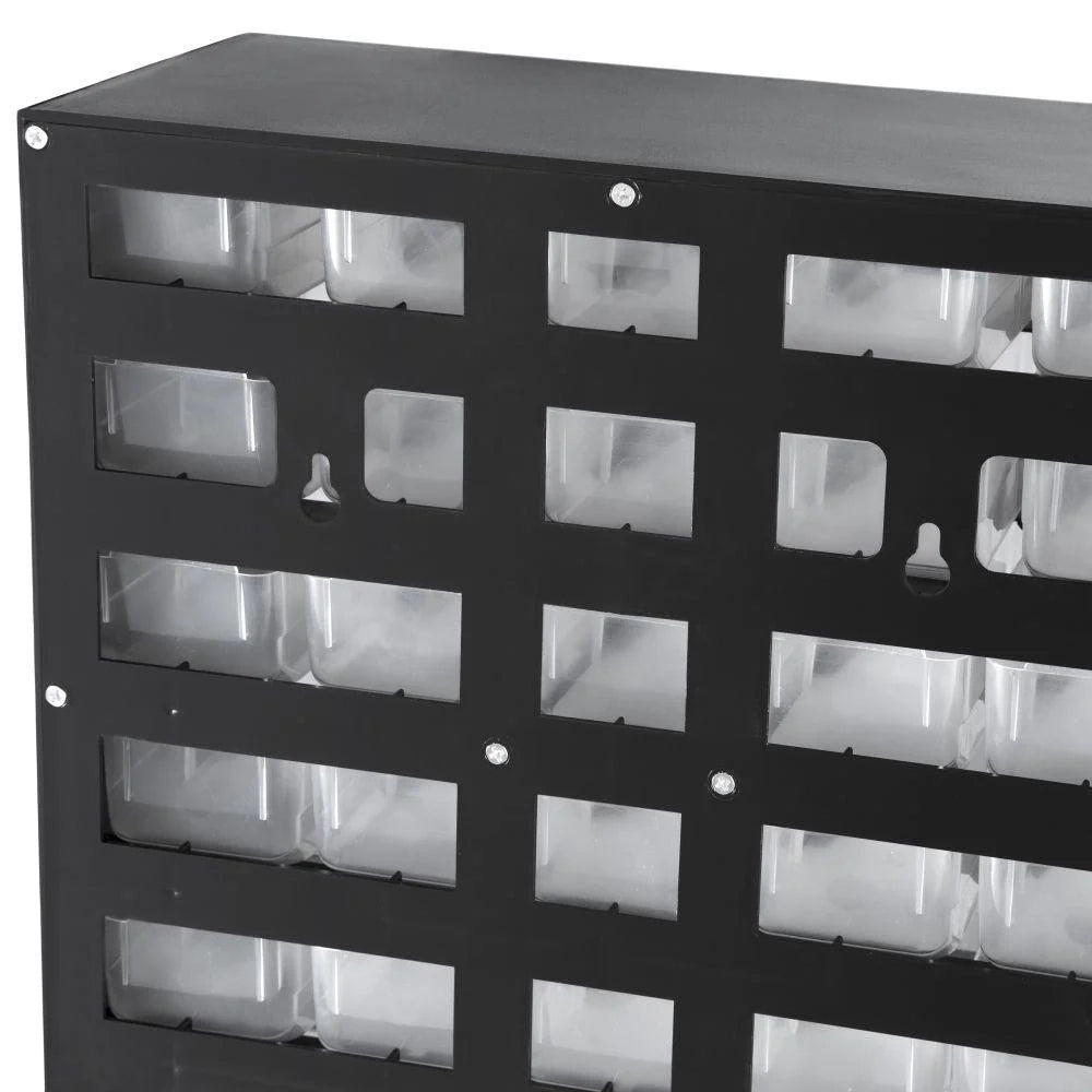 Cassettiera in plastica con 41 cassetti struttura in plastica nera solida 3408179