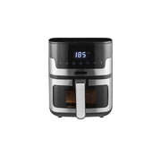 Friggitrice ad aria in acciaio 5.5L ZHC55S dispaly a led 8 programmi 1400W Timer spegnimento automatico cestello lavabile in lavastoviglie e con finestra per vedere cottura