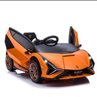 Macchina Elettrica per Bambini Licenza Ufficiale Lamborghini Sian 10,8V 5,4Ah Arancione
