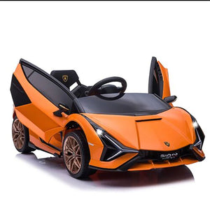 Macchina Elettrica per Bambini Licenza Ufficiale Lamborghini Sian 10,8V 5,4Ah Arancione