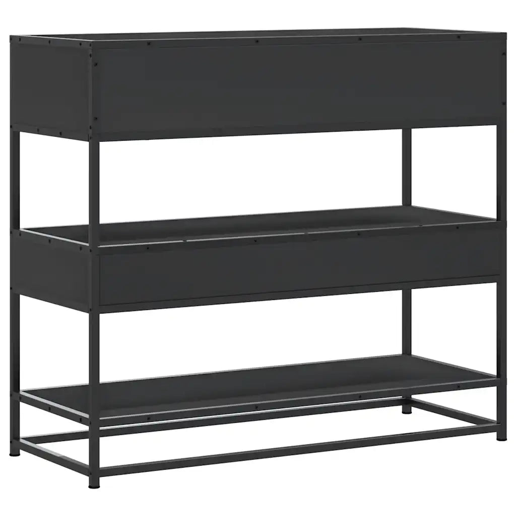 Tavolino Consolle-Tavolino da soggiorno-Tavolo Nero 90x35x80 cm in Legno Multistrato 108261