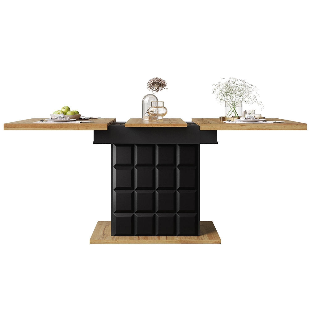 Tavolo estensibile - Xylo - 110-140x80cm motivo quadrettato