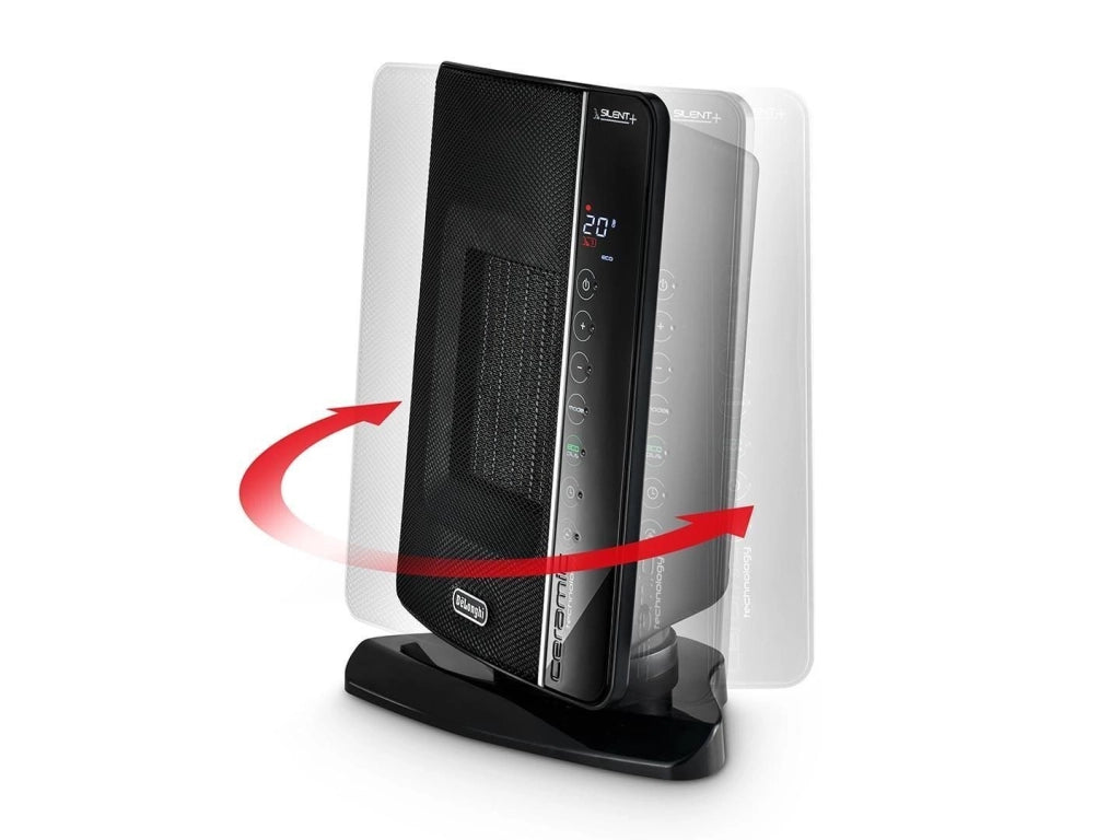 De'Longhi DCH7993ER.BC Silent+ Termoventilatore Ceramico 2400W Timer 24h Telecomando colore Nero